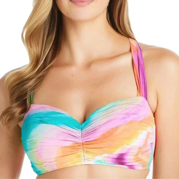 Bleu by Rod Beattie Women's Splash Out Shirred Bikini Top and Bottom - Picture 4 of 14